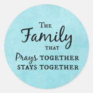 Adesivo A família que prays junto, permanece junto