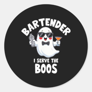 Adesivo A fantasia de Halloween do barman... Eu Servo os B