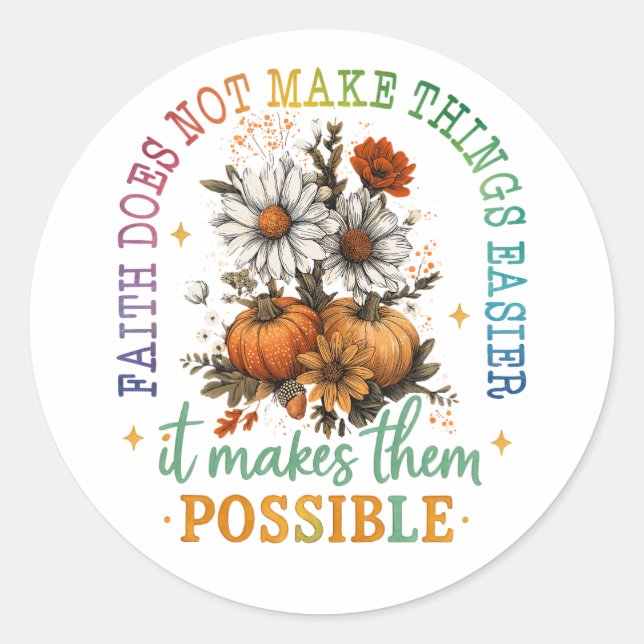 Adesivo A Fé Não... (Frente)