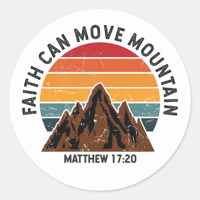 Adesivo A fé pode mover a montanha (Frente)