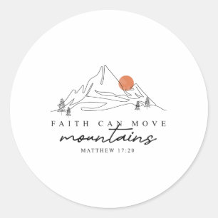 Adesivo A Fé Pode Mover Montanhas Caminhadas Acampamento V