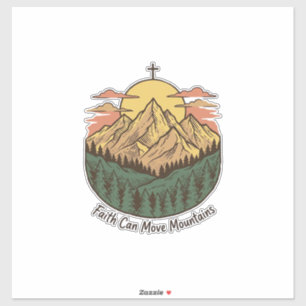 Adesivo A Fé Pode Mover Montanhas Camisa Vintage de Montan