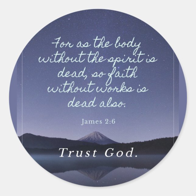 Adesivo A fé sem o Works é Morto (Frente)