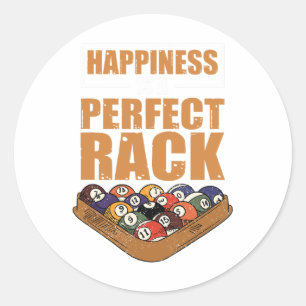 Adesivo A Felicidade É Um Jogo De Bilhar De Rack Perfeito