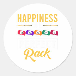Adesivo A Felicidade É Um Jogo De Bilhar De Rack Perfeito
