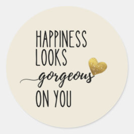 Adesivo A Felicidade Parece Gentil Em Você