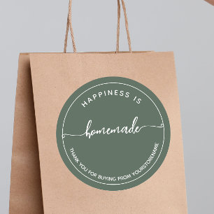 Adesivo A felicidade personalizada Floresta Verde é feita