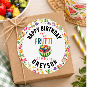 Adesivo A festa de 2º aniversário da nossa pequena linda f