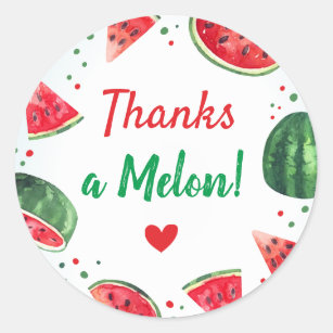 Adesivo A festa de aniversário do verão da melancia