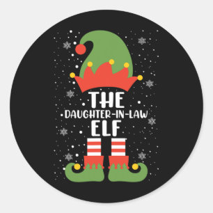 Adesivo A Filha Na Lei Da Festa De Natal Do Elf.