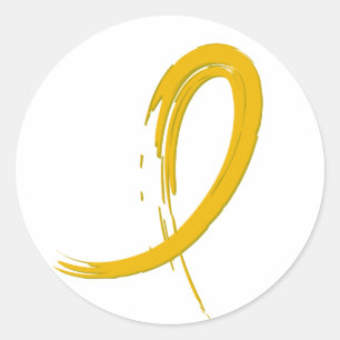 Adesivo A fita Dourado A4 do cancer da infância