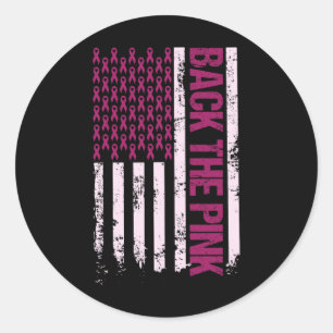 Adesivo A Fita Rosa, Bandeira Americana, Cancer da Mama Aw