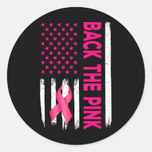 Adesivo A Fita Rosa, Bandeira Americana, Cancer da Mama Aw