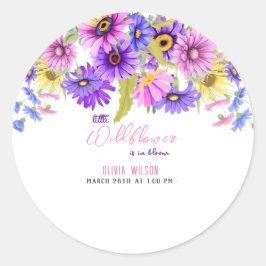 Adesivo A flor púrpura cor-de-rosa-claro está em floração