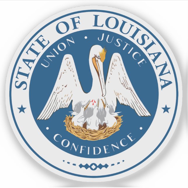 Adesivo A foca do estado de Louisiana (Frente)