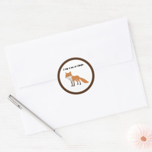 Adesivo A Fox Diz... Design de Cartoon Meme Engraçado.