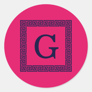 Adesivo A framboesa, chave grega #1 dos azuis marinhos