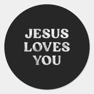 Adesivo A Frase Jesus Te Ama Em Um Tri-blend Premium