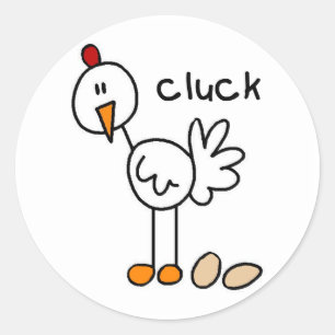 Adesivo A galinha diz t-shirt e presentes do Cluck