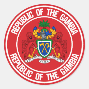 Adesivo A Gâmbia Round Emblem