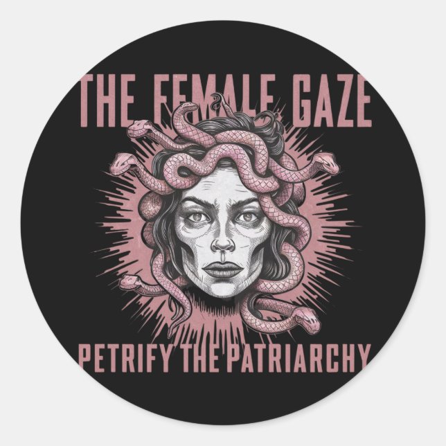 Adesivo A Gaze Feminina Petrify A Patriarquia Medusa (Frente)