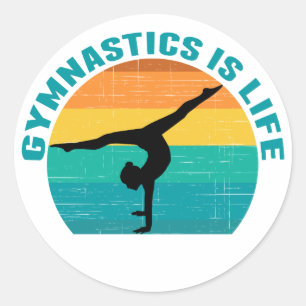 Adesivo A ginástica é a vida linda Gymnast Teal