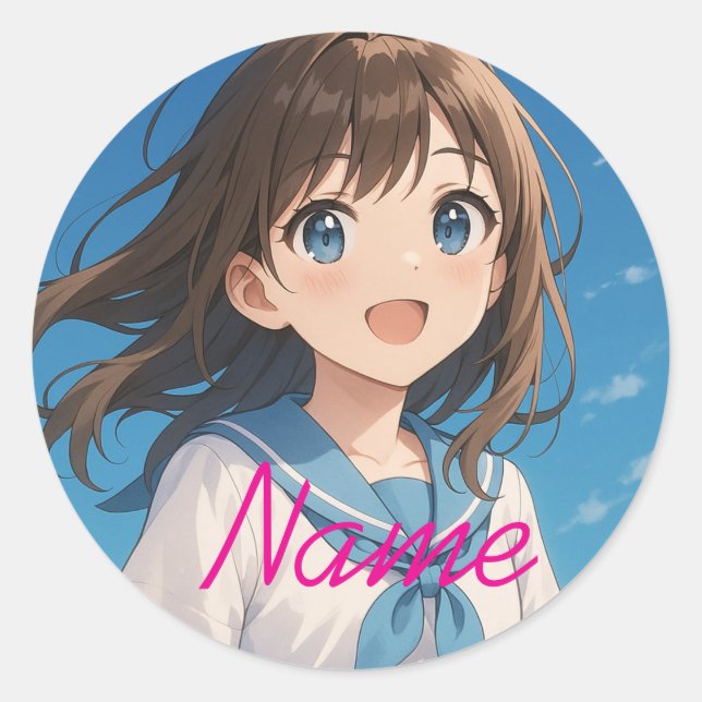 Adesivo A Girl under the Summer Sky (Frente)