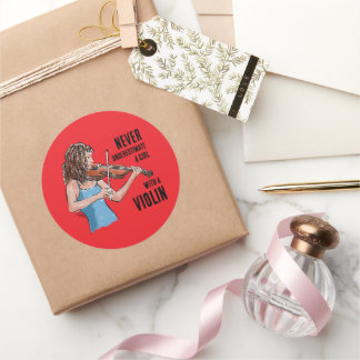 Adesivo A Girl with a Violin Sticker