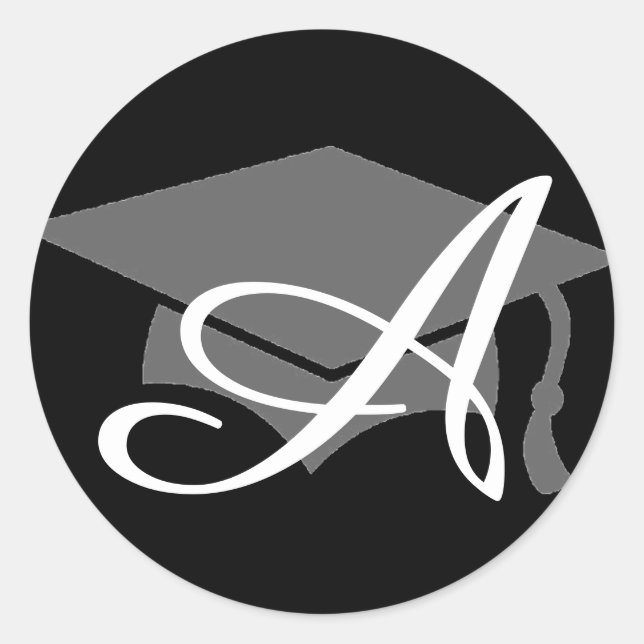 Adesivo A graduação feita sob encomenda convida o selo do (Frente)