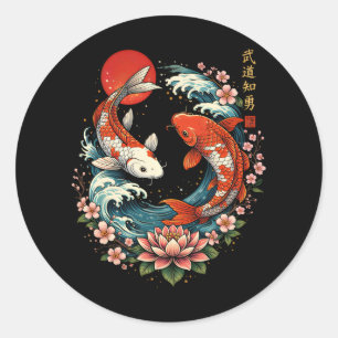 Adesivo A Grande Onda Perto de Koi Fish