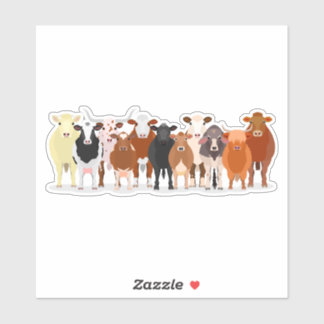 Adesivo a group of cow sticker