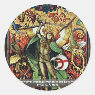 Adesivo A Guerra Do Arcanjo Celeste Michael Na Batalha