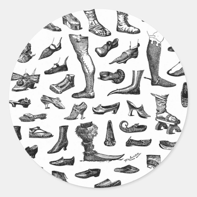 Adesivo A História dos Calçados (Frente)