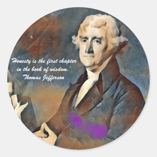 Adesivo ‘A honestidade é o primeiro capítulo no livro de  (Frente)