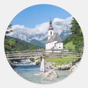 Adesivo A igreja paroquial de Ramsau
