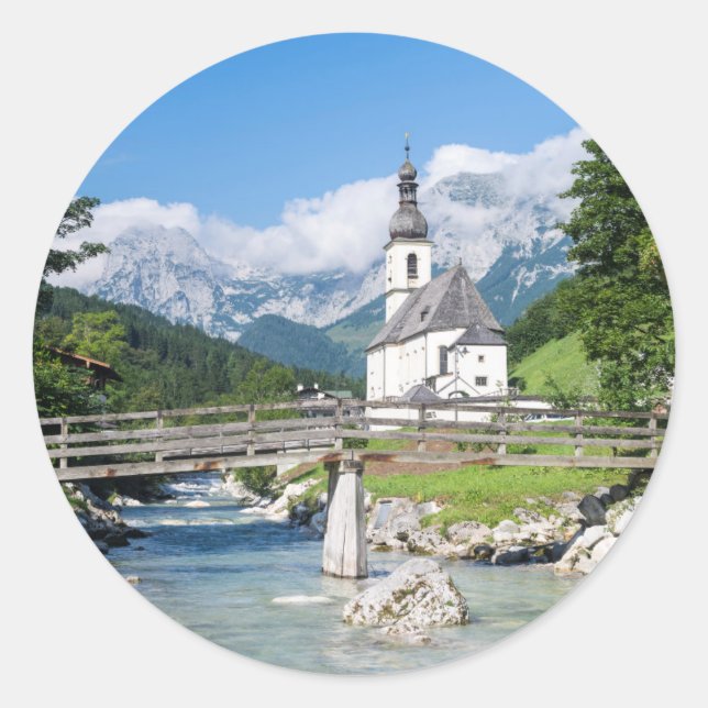 Adesivo A igreja paroquial de Ramsau (Frente)