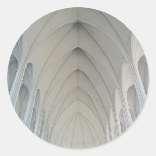 Adesivo A igreja paroquial e pontos turísticos de Reykjavi