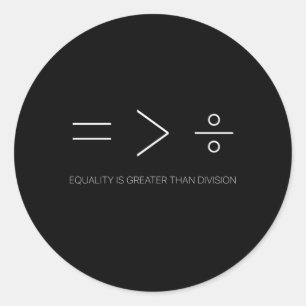 Adesivo A Igualdade É Maior Que A Divisão Hu Direitos