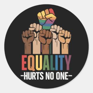 Adesivo A Igualdade Não Fere Ninguém Orgulho LGBTQ Direito
