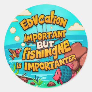 Adesivo A importância da pesca e da educação