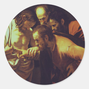 Adesivo A Incredulidade de São Tomé por Caravaggio