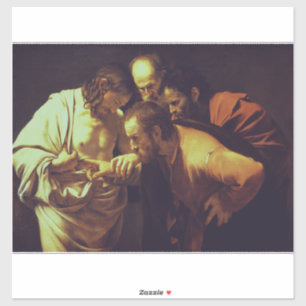 Adesivo A Incredulidade de São Tomé por Caravaggio