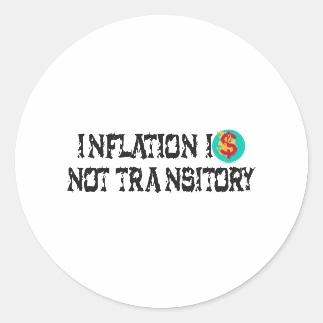 Adesivo A inflação não é transitória (Frente)