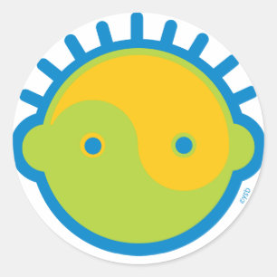 Adesivo A ioga fala o bebê: Menino grande Yin-Yang