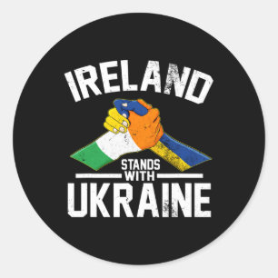 Adesivo A Irlanda Apoia a Ucrânia Bandeira Irlandesa Ucran