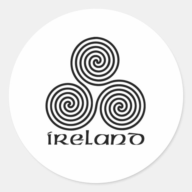 Adesivo A Irlanda e o Triplo Espiral (Frente)