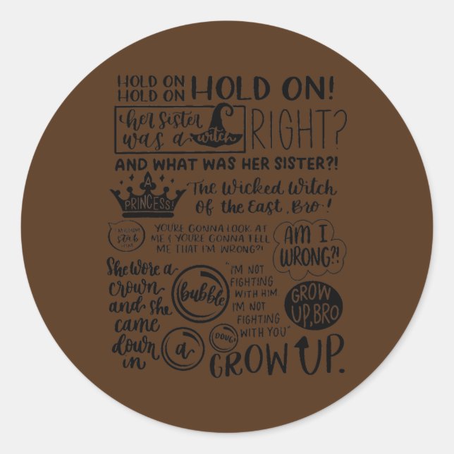 Adesivo A Irmã dela era uma Bruxa  (Frente)