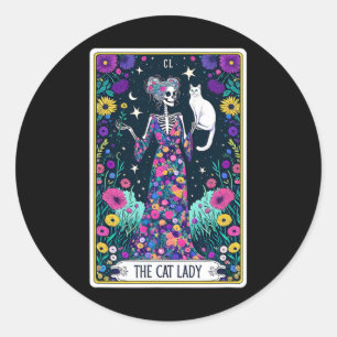Adesivo A Lady Tarot Card Halloween Skeleton Skul