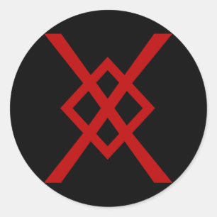 Adesivo A lança de Odin, Gungnir (vermelho & preto)