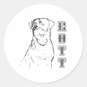Adesivo A lápis desenho de Rottweiler